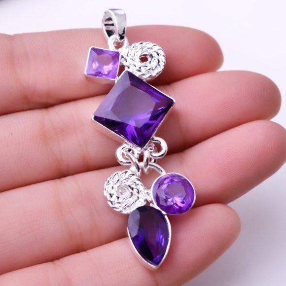 Silver Amethyst Pendant - Picture 1 of 6